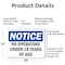 Signmission No Operators Under 18 Years Of Age OSHA Notice Sign, Aluminum, 18in W x 12in L, 2PK OS-2PACK-NS-A-1218-L-16153 - alternate 6